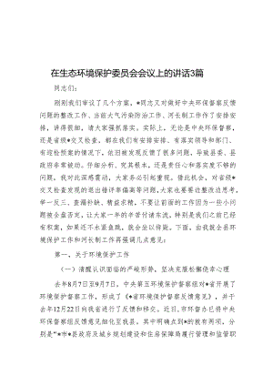 在生态环境保护委员会会议上的讲话3篇.docx