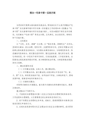 整治“吃拿卡要”实施方案.docx