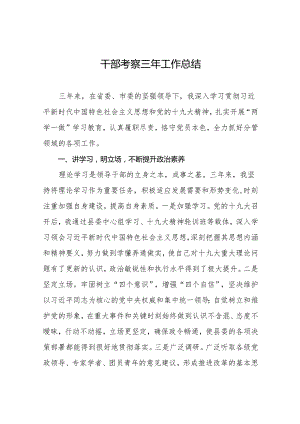 领导干部考察三年工作总结.docx