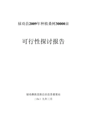 30000亩蚕桑基地建设项目可行性研究报告.docx