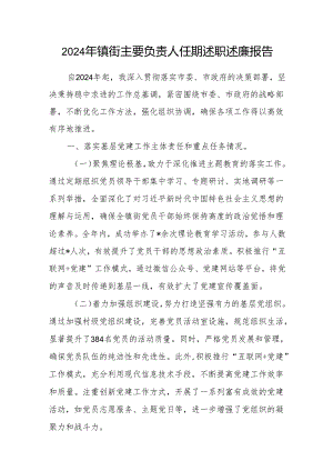 镇街党委书记2024年主要负责人任期述职述廉报告.docx