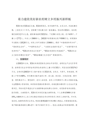 着力建设美好新农村 树立乡村振兴新样板.docx