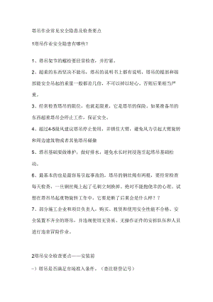 塔吊作业常见安全隐患及检查要点.docx