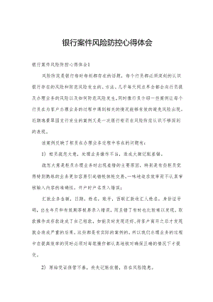 银行案件风险防控心得体会.docx