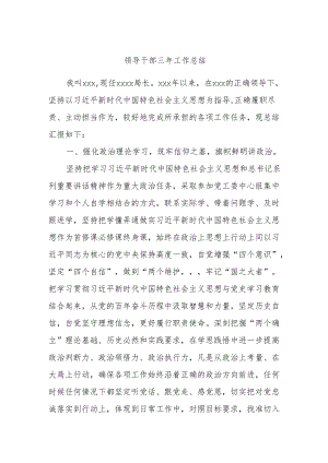 领导干部三年工作总结.docx