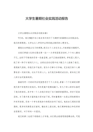 大学生暑期社会实践活动报告.docx