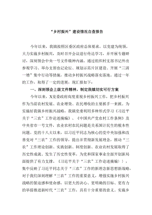 “乡村振兴”建设情况自查报告(精选六篇完整版).docx