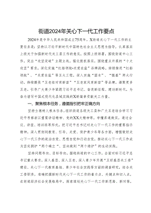 街道2024年关心下一代工作要点.docx