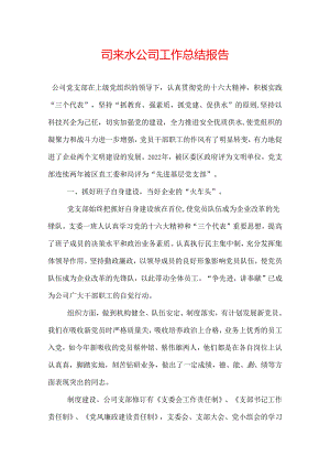 自来水公司工作总结报告.docx