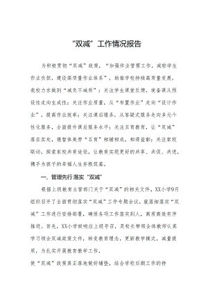 2024年中小学校落实“双减”政策情况报告12篇.docx