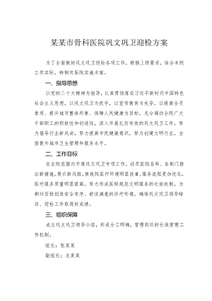 某某市骨科医院巩文巩卫迎检方案.docx
