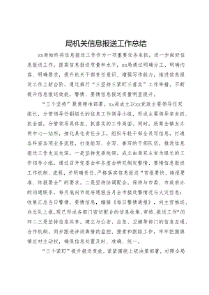 局机关信息报送工作总结.docx