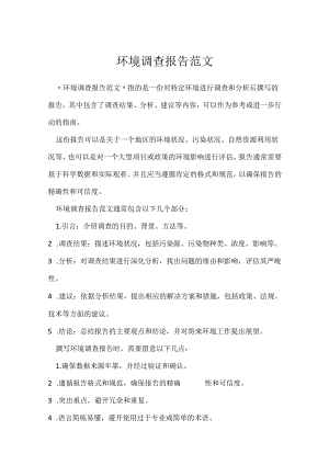 环境调查报告范文.docx