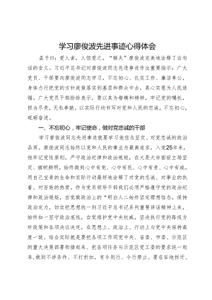学习廖俊波先进事迹心得体会.docx