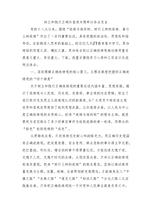 树立和践行正确价值观专题研讨体会发言.docx