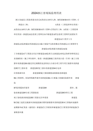 2024浙江省现场监理用表.docx