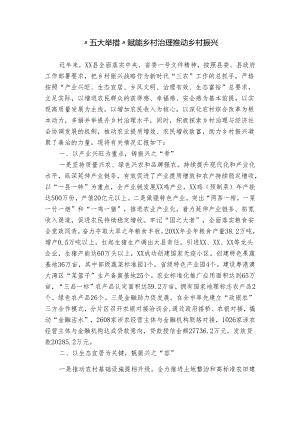 “五大举措”赋能乡村治理推动乡村振兴.docx