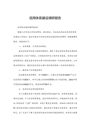 信用体系建设调研报告.docx