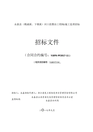 X河口段整治工程标施工监理招标招标文件.docx