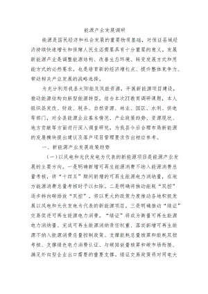 能源产业发展调研.docx