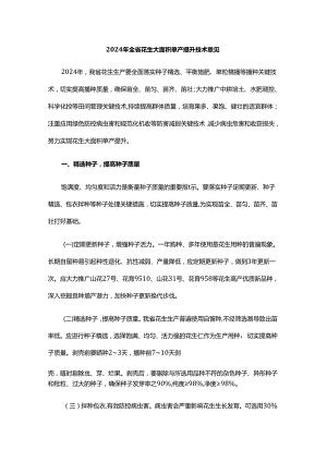 2024年全省花生大面积单产提升技术意见.docx