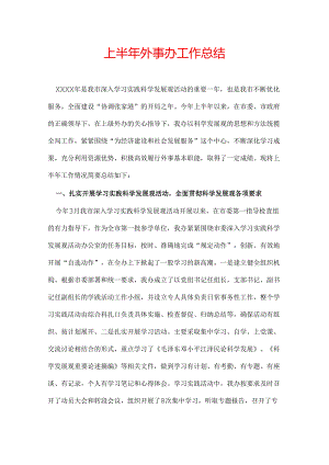 上半年外事办工作总结.docx