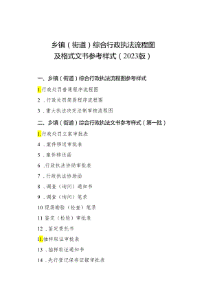 乡镇（街道）综合行政执法流程图.docx