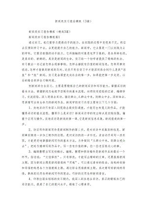新闻类实习报告模板（3篇）.docx