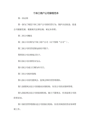 个体工商户公司章程范本.docx