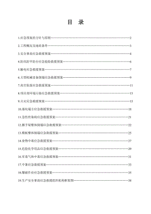 商务大厦工程各工种施工应急预案.doc