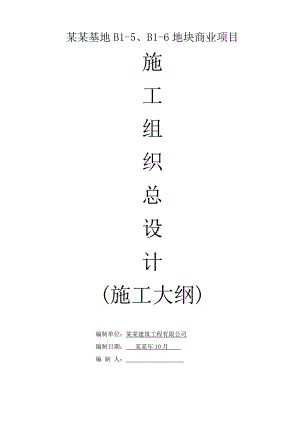 地块商业项目施工组织设计.doc