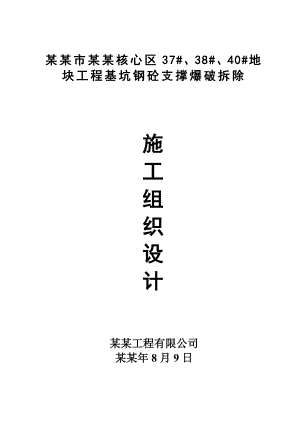 基坑爆破施工组织设计.doc