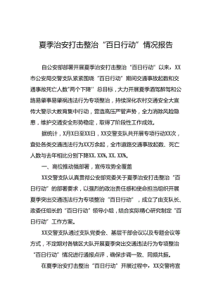 二十八篇2024年开展夏季整治“百日行动”情况汇报.docx