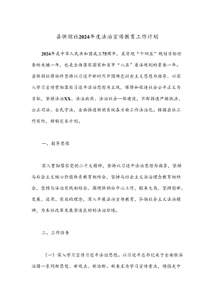县供销社2024年度法治宣传教育工作计划.docx