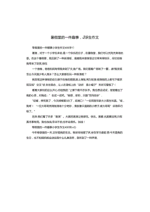 暑假里的一件趣事小学生作文.docx