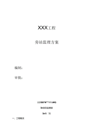 旁站监理专项方案范本.docx