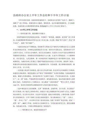 县政府办公室上半年工作总结和下半年工作计划.docx