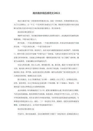 南京南京观后感范文2022.docx