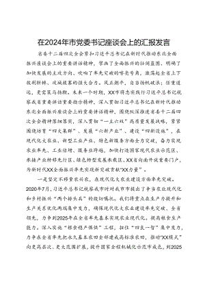 在2024年市州党委书记座谈会上的汇报发言.docx