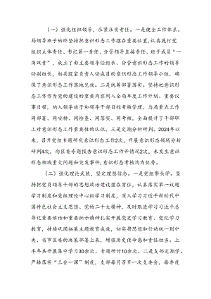 开展2024年上半年《党支部意识形态情况》工作报告 合计3份.docx