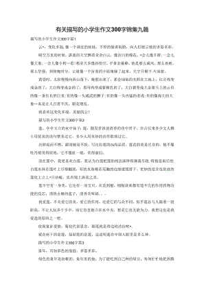 有关描写的小学生作文300字锦集九篇.docx