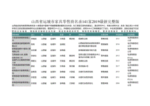 山西省运城市家具零售商名录2019版141家.docx