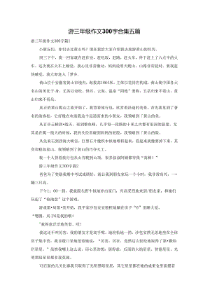 游三年级作文300字合集五篇.docx