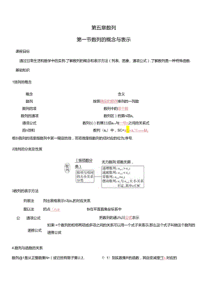 第一节 数列的概念与表示答案.docx