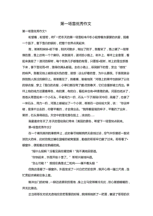 第一场雪优秀作文.docx