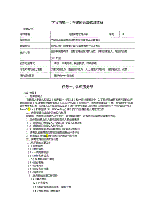 酒店客房管理教学教案.docx