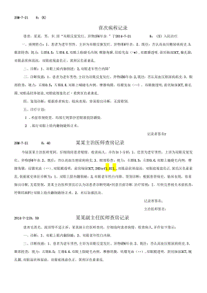 病程记录 双眼睑内翻和倒睫病历模板.docx