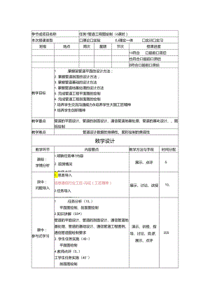 《通信工程勘察与设计项目化教程》教案-教学设计 任务7管道线路工程图绘制 （6课时）.docx