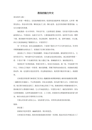 善良的魅力作文.docx