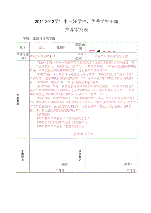 三好学生、优秀学生干部推荐审批表（样表）.docx